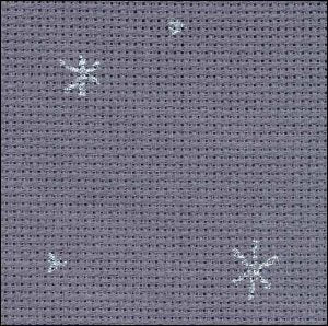 Grey (Metallic Silver Stars) - Aida 110cm - 20 count METRIC