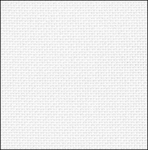 White (Silver Shimmer) - Lugana - 28 count