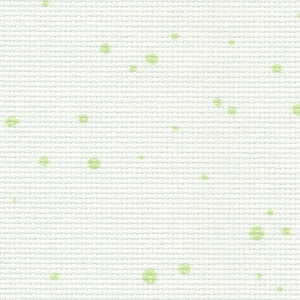 White (Green Splash) - Aida - 18 count
