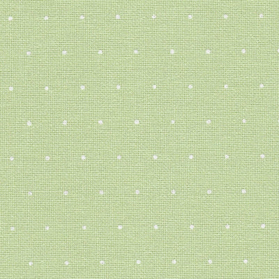 Green (White Mini Dot) - Lugana 140cm - 32 count METRIC