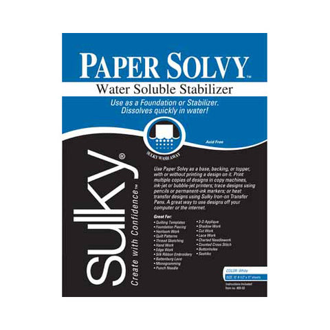 Paper Solvy (White) - 12 sheets/package
