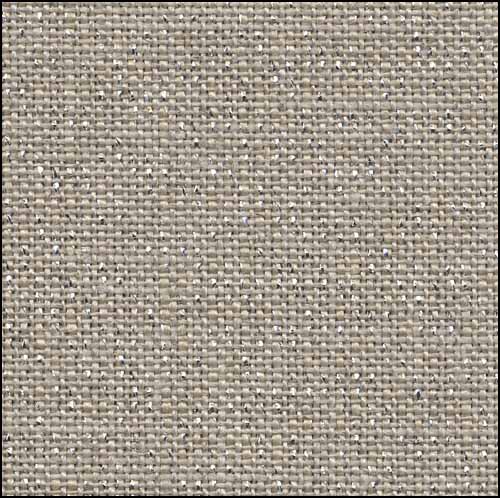 Natural (Raw) | Silver Metallic - Belfast Linen 140cm - 32 count METRIC