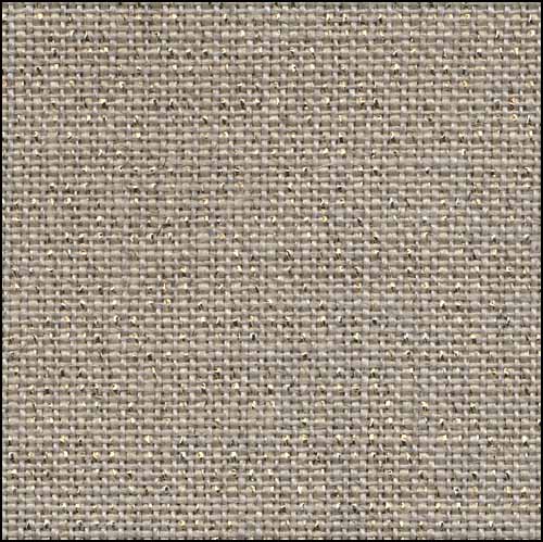 Natural (Raw) | Gold Metallic - Belfast Linen 140cm - 32 count METRIC