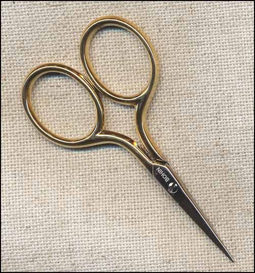 Gold handle embroidery scissors - 7cm | 2¾"