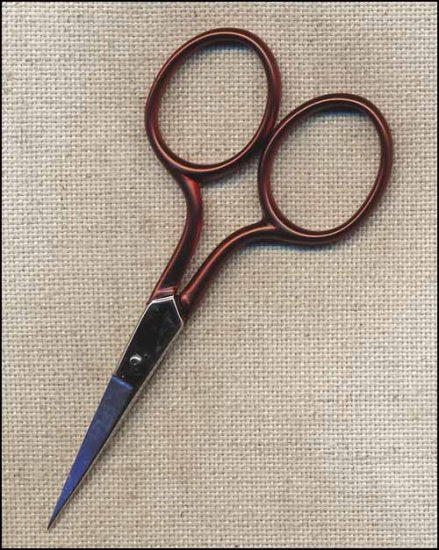 Soft Touch Red embroidery scissors- 3½"