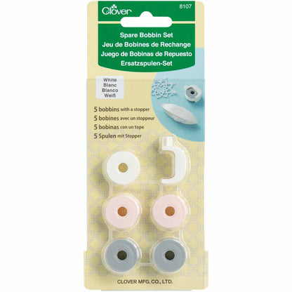 Spare Bobbin Set for Bobbin Tatting Shuttle - White - 6pcs.
