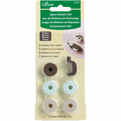 Spare Bobbin Set for Bobbin Tatting Shuttle - Brown - 6pcs.