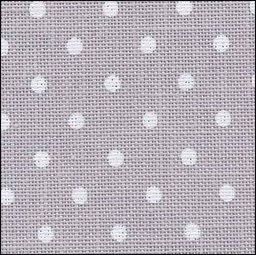 Grey Petit Point (White Dots) - Edinburgh Linen - 36 count