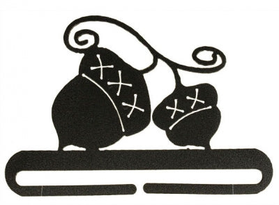 Two Acorns - 6" wide - Charcoal