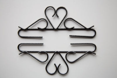 Heart Bell Pull (pair) - Charcoal