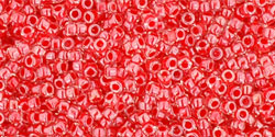 Crystal/Tomato - Size 15/0 (Petite Seed Bead) (Discontinued)