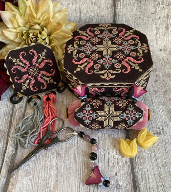 Black Fantasy Octagonal Sewing Box
