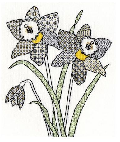 Blackwork Daffodil