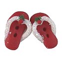 Button - Red Holly Flip Flops (Set of 2)