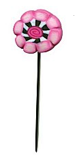 Counting Pin - Pink Flower