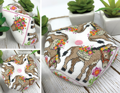 Donkey Biscornu: Animal Series (Out of Print)