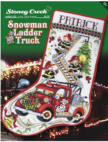Snowman Ladder Truck Stocking - Leaflet 452