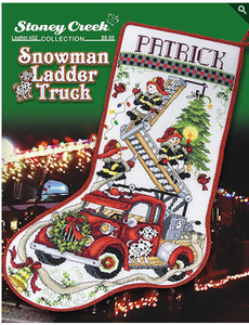 Snowman Ladder Truck Stocking - Leaflet 452