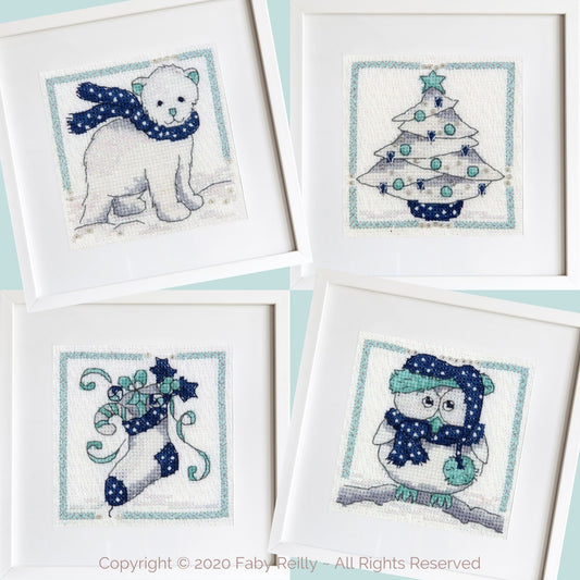 Navy & Mint Mini Frames (Set of 4)
