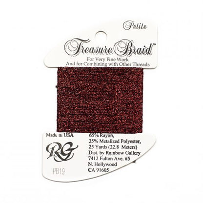 Treasure Braid, Petite - Metallic Braid (High Gloss & Shimmer Range)
