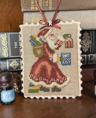 Rustic Book Lover's Santa