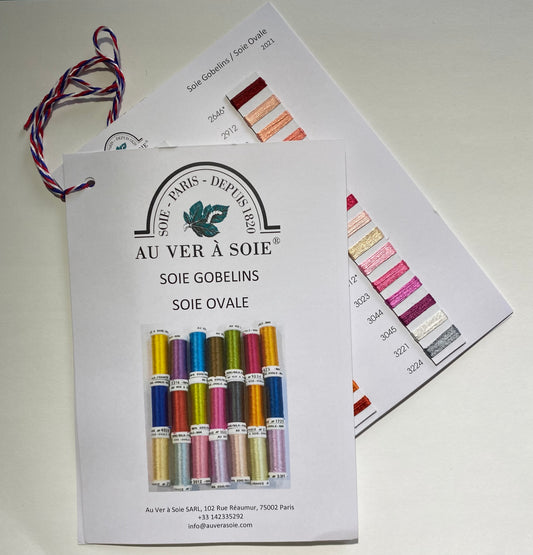 Au Ver a Soie:  Carte de coloris Soie Ovale™ and Soie Gobelins™ - Real Thread Colour Card