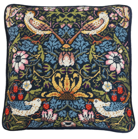 Strawberry Thief by William Morris - Tapestry Pillow Kit