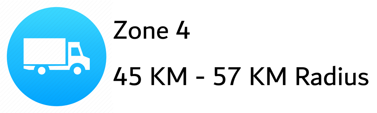 YYC Delivery - Nearby Communities Zone 4 (45KM - 57KM radius)