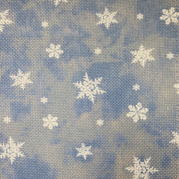 Blue Classic Snowflakes - Aida - 14 count