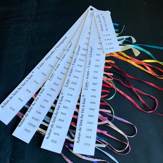 Au Ver a Soie: Carte de coloris Ruban de Soie | Silk Ribbons color card