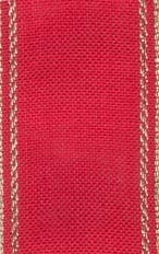 Red (Gold) - Sara Linen Banding 1.9" - 27 count