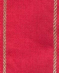 Red (Gold) - Sara Linen Banding 2.7" - 27 count