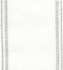 Antique White (Silver) - Bethany Linen Banding 2.7" - 27 count