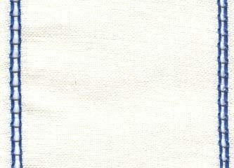 Antique White (Royal Blue) - Celeste Linen Banding 4.7" - 27 count