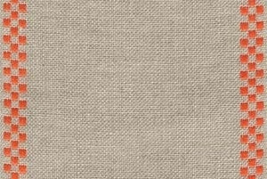 Natural (Orange) - Checkers Linen Banding 5.9" - 27 count