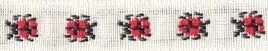 Antique White (Red & Black) - Ladybug Linen Ribbon 0.7" - 27 count