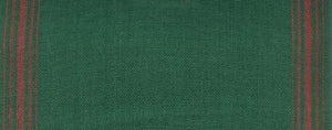 Green (Red) - Ticking Stripe Linen Banding 8.7" - 27 count