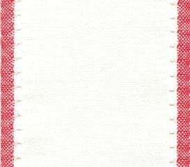 Antique White (Red) - Country Aire Linen Banding 3.9" - 27 count