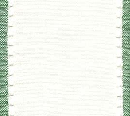 Antique White (Green) - Country Aire Linen Banding 3.9" - 27 count