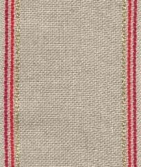 Natural (Red & Gold) - Taylor Linen Banding 2.9" - 27 count